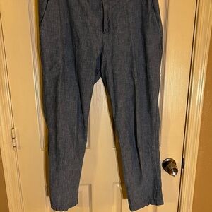GAP Girlfriend Khaki Straight Leg Denim Pants - Blue
